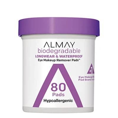 Image of Almay Biodegradable Longwear &amp; Waterproof Eye Makeup Remover Pads 80