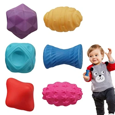 Image of Jinmen Sensory Balls for Baby, Textured Ball Colorful Baby Toys, Early Learning Toys Gifts Boys Girls Children