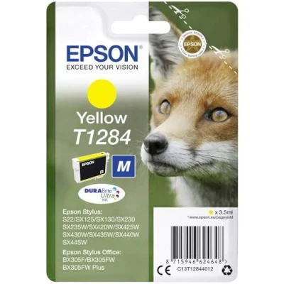 Image of Epson Fox Singlepack Yellow T1284 DURABrite Ultra Ink
