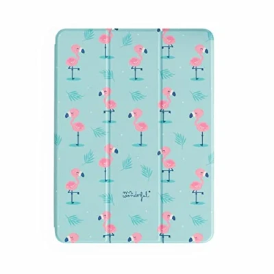 Image of WONDEE Mr Wonderful Apple iPad 10.2 Inch Case with Magnet Compatible Smartkeyboard Flamingo Brand, Blue