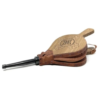 Image of MGE Premium Bellows for Barbecue and Fireplace Wooden Bellows, Lighter Blower, Wood Air Natural Fireside Blower 43 cm