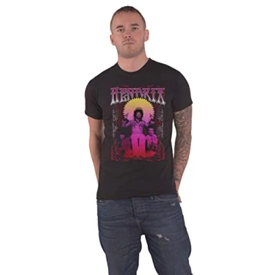 Image of Jimi Hendrix Men&#039;s Karl Ferris Wheel Short Sleeve T Shirt, Black, X Large