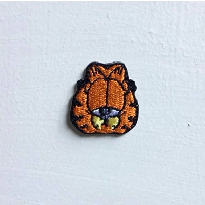 Image of Garfield Animated Cartoon Small Art Badge Iron or sew on Embroidered Patch