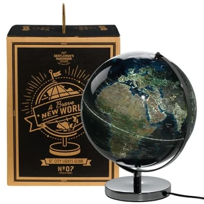 Image of Gentlemen&#039;s Hardware A Sophisticated Addition to Your Home Decor, Blue, Globe Size: 25.4cm w x h d