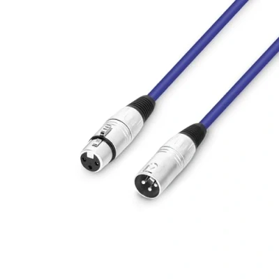 Image of Adam Hall Cables 3 STAR MMF 0050 BL Microphone Cable XLR Female to Male 0.5 m Blue