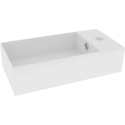Image of vidaXL Bathroom Sink with Overflow Ceramic Matt White