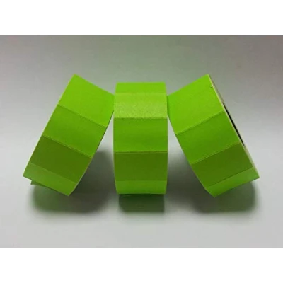 Image of Gato CT7 26mm x 16mm Price Gun Labels Green Straight Edge 20 Rolls 24,000