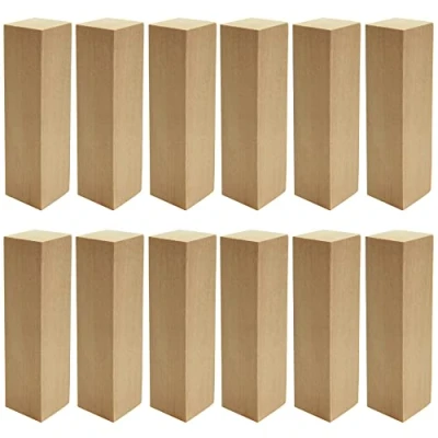 Image of Basswood Carving Blocks,12 Pcs Unfinished Wood Blocks Natural Whittling Beginners Kit for DIY Carving, Shaping, Painting Creative Art