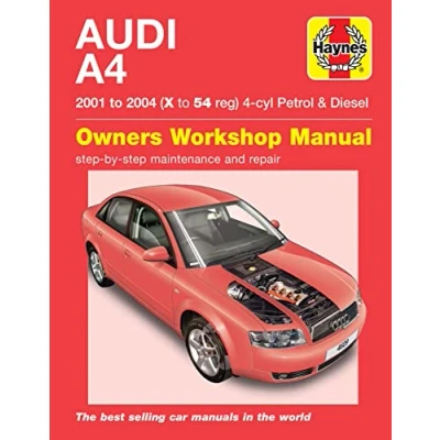 Image of Audi A4 Petrol &amp; Diesel (01 04) Haynes Repair Manual (Paperback)