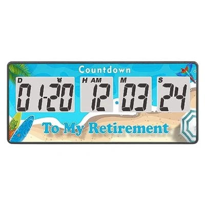 Image of YOOREAL Digital 9999 Days Countdown Timer Clock,Retirement Timer,Magnet Design,Loud Alarm,Tracks Wedding Vacation Working Cooking Baby Birth (Blue)