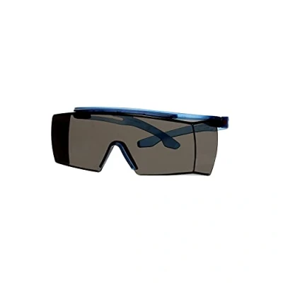 Image of 3M SecureFit 3700 Overspectacles, Blue Temples, Scotchgard Anti Fog (K&amp;N), Grey Lens, SF3702SGAF BLU EU