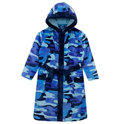 Image of Harry Bear Boys Dressing Gown Camoflauge Blue 6 7 Years