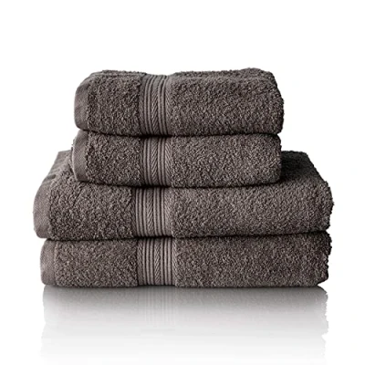 Image of Glart Premium Set of Terry Hand Towels, Colour: Anthracite, 2X Bath Towels 70 X 140 cm and 50 100