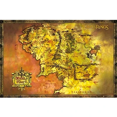 Image of GB eye The Lord of Rings Classic Map 61 x 91.5cm Maxi Poster