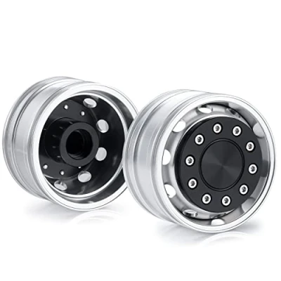 Image of AXSPEED 2pcs Front Wheel Rims 1/14th Upgrade Metal Hubs for Tamiya Tractor Climbing Trailer Car