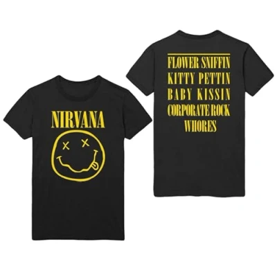 Image of Nirvana &#039;Flower Sniffin&#039; (Black) T Shirt (Small)