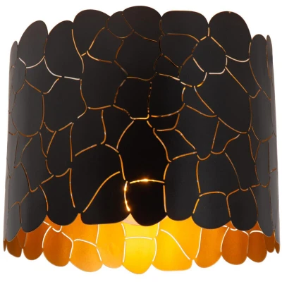 Image of Almelo Flush ceiling light Ø25.5cm 1xE27 Black