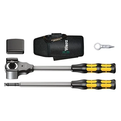 Image of Wera 8002 C Koloss Combination Ratchet Hammer, All Inclusive Set, 1/2&quot; Drive x 341 mm, 5pc, 05133862001, Silver