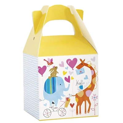 Image of Unique Party 73427 Zoo Baby Shower Favour Boxes, Pack of 8