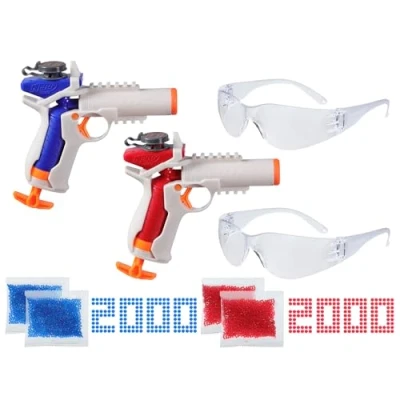 Image of Nerf Pro Gelfire Versus Pack Includes 2 Blasters, 4,000 Rounds, 60 Round Capacity, T Pull Priming, Eyewear, Gifts for Teens Ages 14+ (Amazon Exclusive)