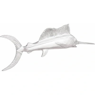 Image of vidaXL Wall Mounted Swordfish, Silver, 91 x 8 26 cm, Aluminum