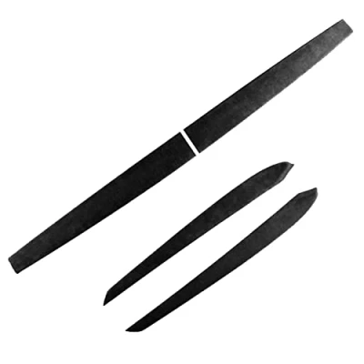 Image of Alfanxi Dashboard Wrap Cover &amp; Inner Front Door Trim Panel Armrest Alcantara and ABS Material Compatible with Tesla Model Y/3 (A3 Dashboard&amp;Doorpanel), Black