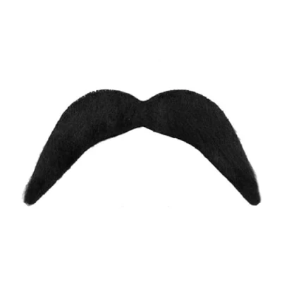 Image of RockParty Fancy Dress Stick On Adhesive Moustache Tash Mexican Handlebar YMCA Biker Black