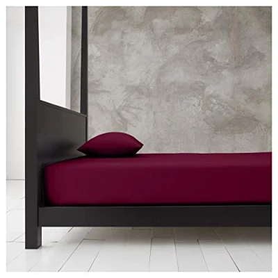 Image of Gaveno Cavailia Super Soft Plain Dyed Diamond Deep Fitted Sheet [ Double Wine ]