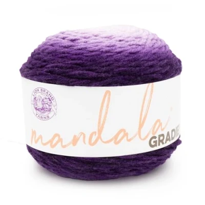 Image of Lion Brand Yarn Mandala Gradient, Multicolor for Knitting, Crochet and Crafting, Purple, 1 Pack