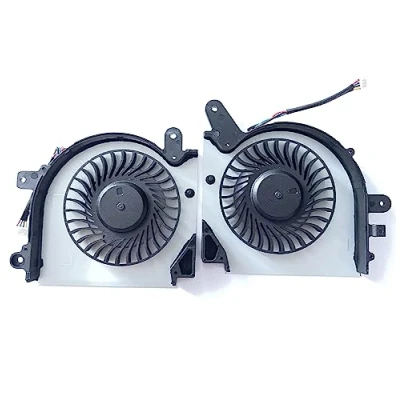 Image of Fleshy Leaf CPU+ GPU Cooling Fan Replacement for MSI GF75 Thin 9SC 027 8RC 8RD 9SD MS 17F3 17F2 17F1 Series PAAD06015SL N415 N416