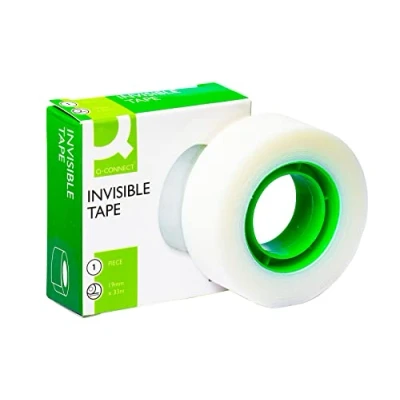Image of Self Adhesive Tape Q CONNECT Matt 19mm 33m / Small Office Accessories/Type Office/Kind Matte/Material PP/Colour Transparent/Thickness (mm) N.a. Size 19/33mm/m/Width 19