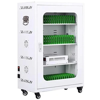 Image of Cellphone Charging Station 50/60 Slots Locker Wall Mount Mobile Cart For Office Classroom Conference Rooms (Color : White, Size 60)
