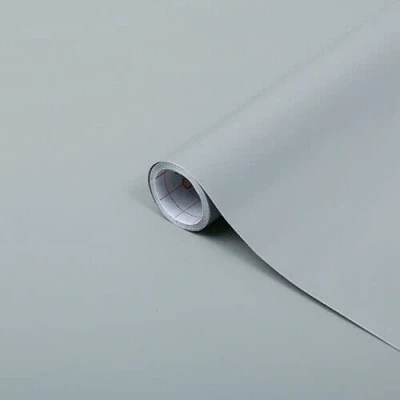 Image of Vinyl Warehouse 5m x 67.5cm d c fix Matt Grey Sticky Back Furniture Kitchen Wrap 200 8281