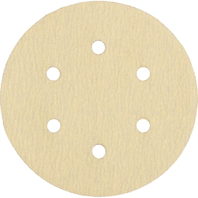 Image of 10x York 150MM Adhesive (Sticky Backed) Aluminium Oxide Discs, 6 Hole (600A) P120