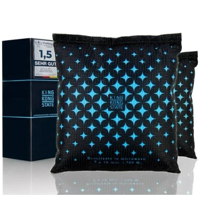 Image of King Kong State Dehumidifier Cushions, 2 x 500 g for Car Windows, Reusable with Anti Fog Filling and Non Slip Pad
