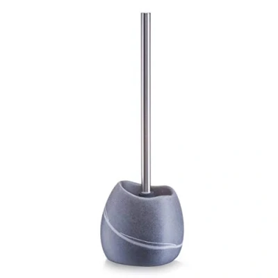 Image of Zeller Toilet Brush with Stone Effect, Grey, 14.2 x 12.4 41 cm