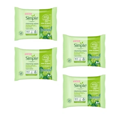 Image of Kind To Skin Cleansing Bundle with 25 Simple Facial Wipes For Sensitive Home &amp; Hatch (Pack of 4)