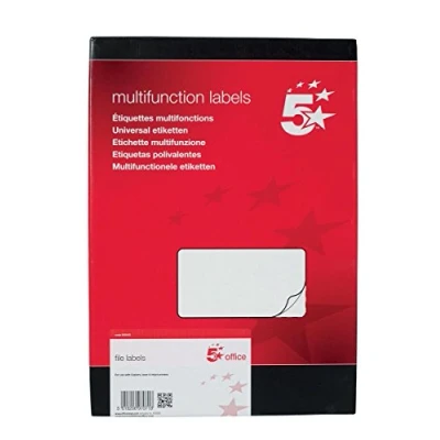 Image of 5 Star Office 940445 194 x 62 mm Spine Label for Lever Arch File