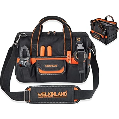 Image of WELKINLAND 13Inch Small Tool bag, Electrician Electrical tools HVAC bags for electricians, men, Men&#039;s carrier, Drill bag organizer, Jumper