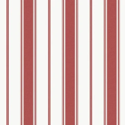 Image of Galerie Smart Stripes 3 Red/White Heritage Stripe Wallpaper Roll