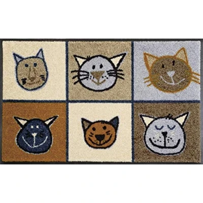 Image of Wash+Dry Miau (&#039;Meow Meow&#039;) M23691 Door Mat 50 x 75 cm