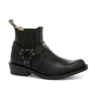 Image of Grinders Men&#039;s Renegade L Cowboy Boots, Black (Black), 7 UK