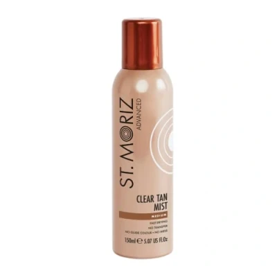 Image of St Moriz Advanced Clear Tan Mist in Medium Fast Drying Body Fake For Streak Free Bronzed Glow No Guide Colour or Transfer Vegan Dermatologically Tested Cruelty 150ml