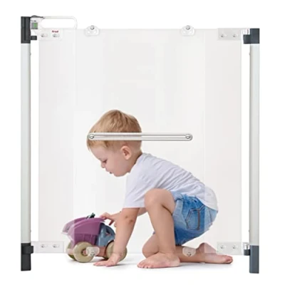 Image of Fred Safety Screw Fit Acrylic Clear View Baby Gate to Openings 75cm 100cm