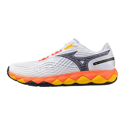 Image of Mizuno WAVE Enforce TOUR 2 AC Multicourt tennis shoes, Men&#039;s, Size: 8, White/baritone blue/fiery coral shoes
