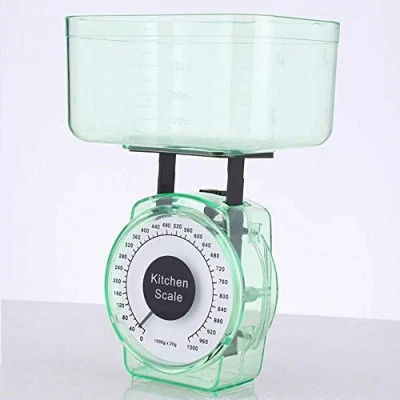 Image of Mechanical Kitchen Scales POWERTOOL Food Weighing Scale 1KG Capacity Compact Baking for Daily Cooking (Random Color)
