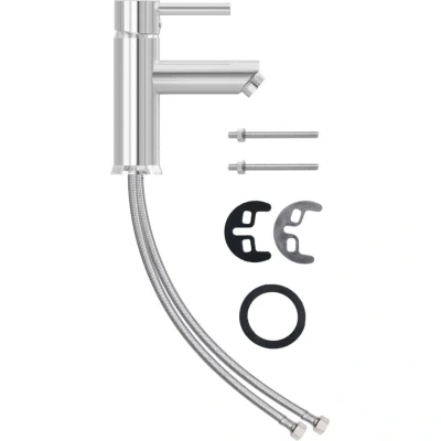 Image of vidaXL Bathroom Basin Faucet Chromed Finish 130x176 mm