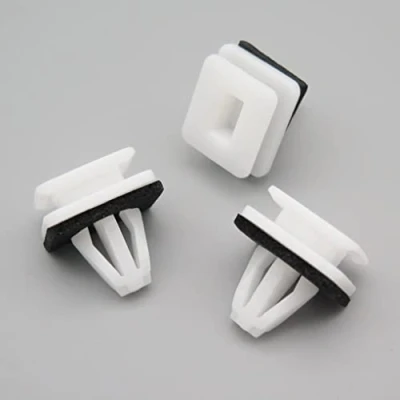 Image of VVO Fasteners White Plastic Side Skirt, Sill Moulding Cover Trim Clips for Honda Civic, CR V, Jazz, HR (Pack of 10)
