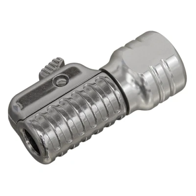 Image of Sealey Straight Swivel Tyre Inflator Clip On Connector 1/4&quot;BSP(F)