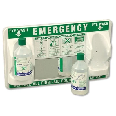 Image of New , Safety First Aid Eye Care Eyewash Station with Mirror 500ml W510xH290xD70mm Ref E481 [Pack 2]